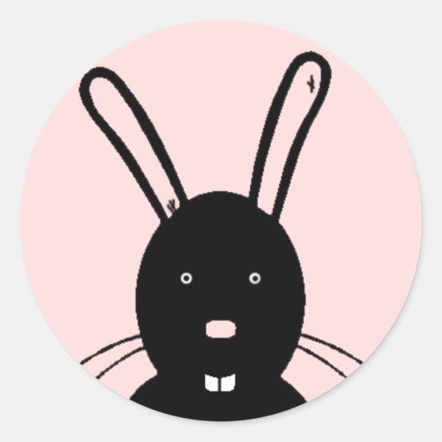 Adesivo Redondo Bunny Stickers (Frente)