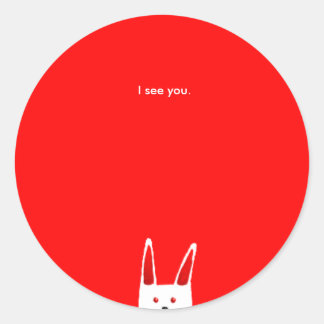 Adesivo Redondo Bunny vê você