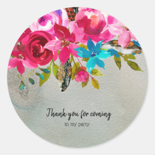 Adesivo Redondo Buquê de flores para todas as ocasiões