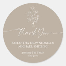 Buquê Floral Brown Beige Obrigado