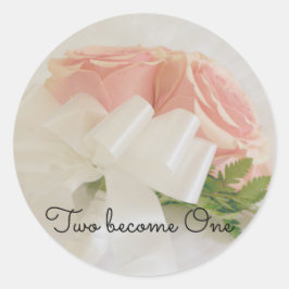 Adesivo Redondo Buquê rosa