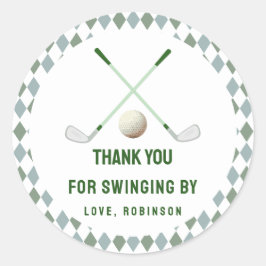 Adesivo Redondo Buraco Moderno em Um Aniversário de Par-Tera