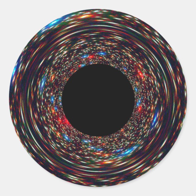 Adesivo Redondo Buraco Negro Supermassivo (Frente)