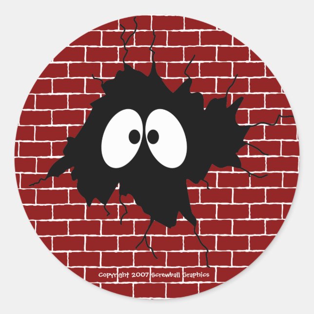 Adesivo Redondo Buraco nos Stickers (Frente)