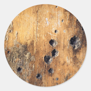 Adesivo Redondo Buracos de bala na parede