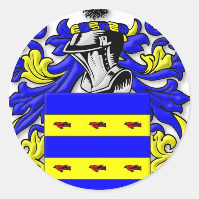 Adesivo Redondo Burdette Casaco de Braços (Frente)