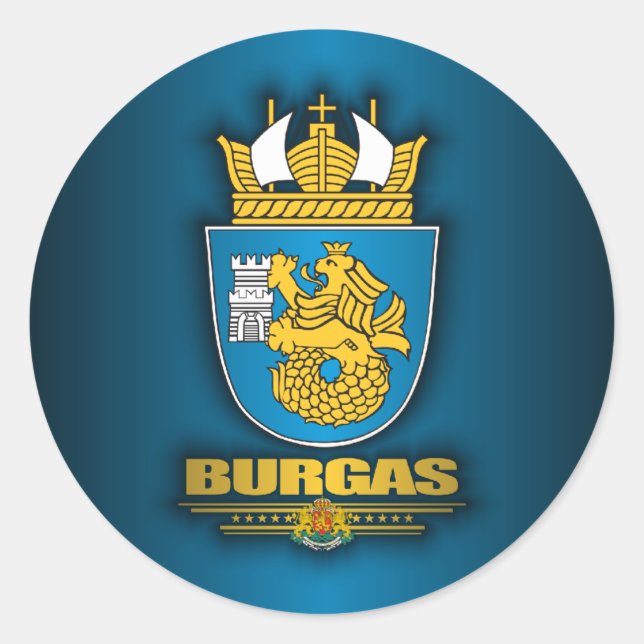 Adesivo Redondo Burgas COA (Frente)
