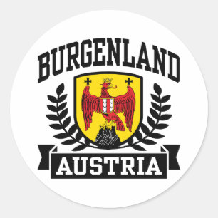 Adesivo Redondo Burgenland Áustria