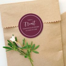 Burgundy Casamento Simples de Caligrafia