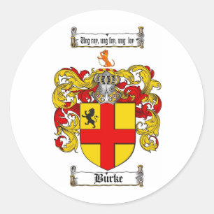 ADESIVO REDONDO BURKE FAMILY CREST - BURKE CASACO DE ARMAS
