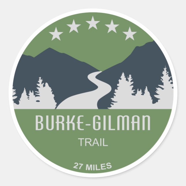 Adesivo Redondo Burke-Gilman Trail (Frente)