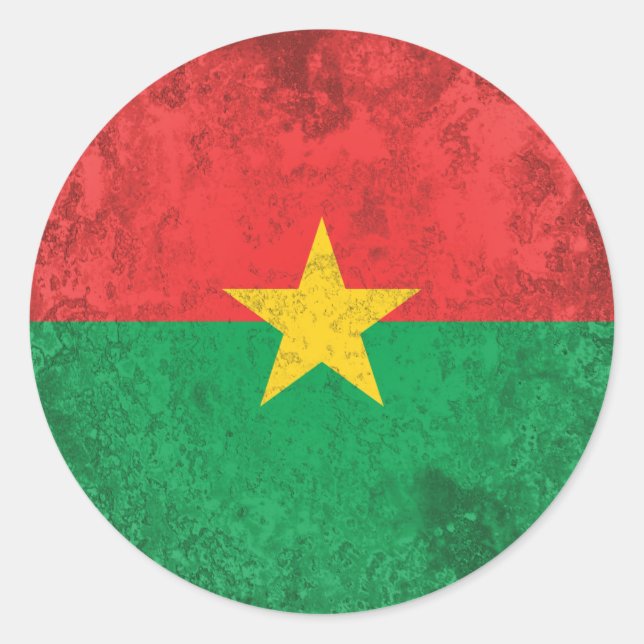 Adesivo Redondo Burkina Faso (Frente)