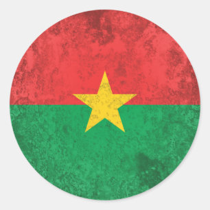 Adesivo Redondo Burkina Faso