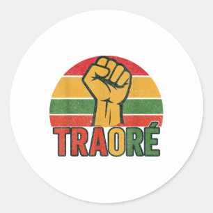 Adesivo Redondo Burkina Faso - Bravo Capitão Ibrahim Traoré _ Thom