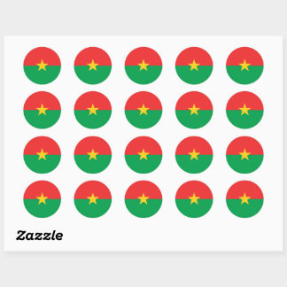 Adesivo Redondo Burkina Faso flag Sticker