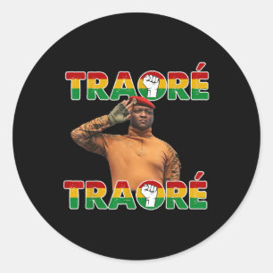 Adesivo Redondo Burkina Faso - Ibrahim Traoré _ Thomas Sankara