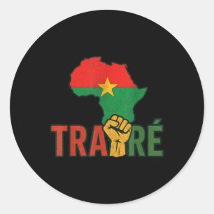 Adesivo Redondo Burkina Faso-ibrahim Traoré _ Thomas Sankara