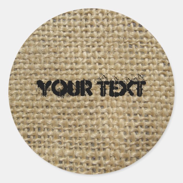 Adesivo Redondo Burlap (Frente)