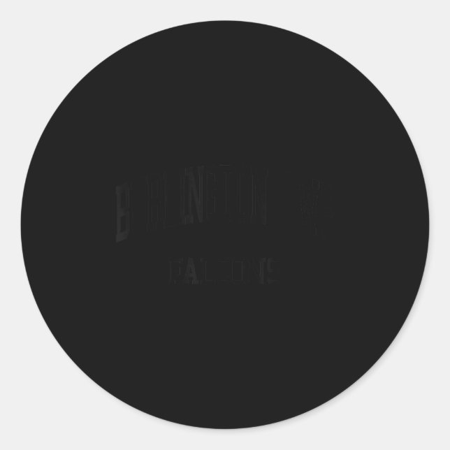 Adesivo Redondo Burlington Township Segundo grau Hs Burlington Nj  (Frente)