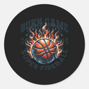 Adesivo Redondo Burn Game Super Fireball