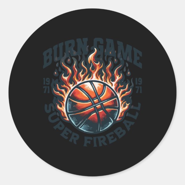Adesivo Redondo Burn Game Super Fireball (Frente)