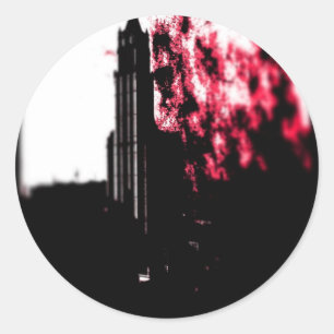 Adesivo Redondo Burning da cidade