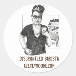 Adesivo Redondo Burnt Bradley Sticker