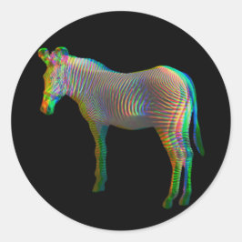 Adesivo Redondo Burro Arco-íris