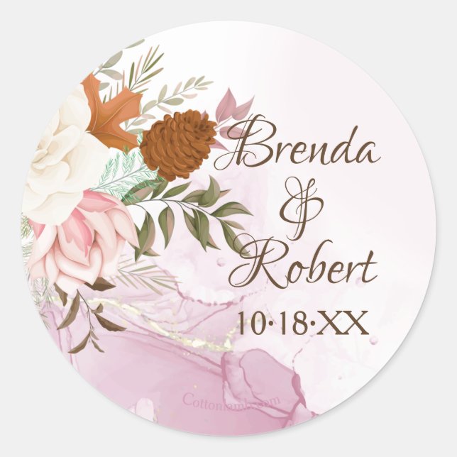 Adesivo Redondo Burst do Autumn Sticker (Frente)