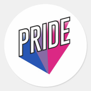 Adesivo Redondo Burst do Orgulho Bissexual