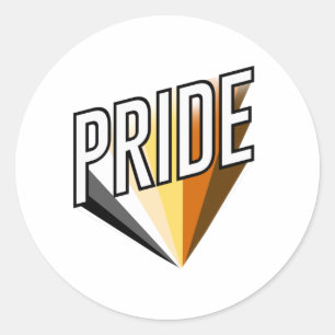Adesivo Redondo Burst do Orgulho de Urso