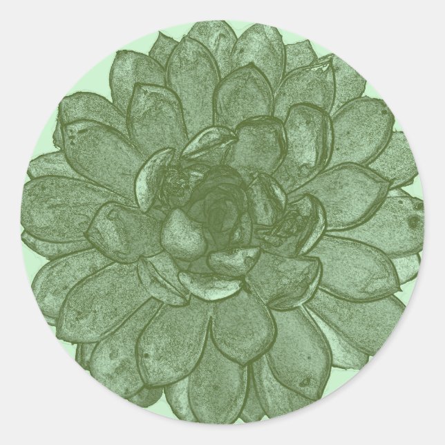 Adesivo Redondo Burst Open - Verde e azul (Frente)