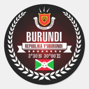 Adesivo Redondo Burundi