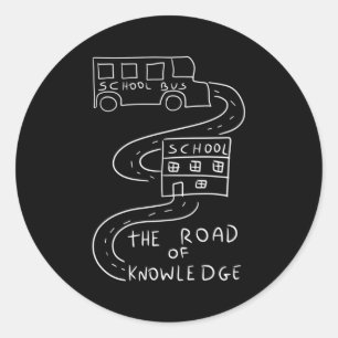 Adesivo Redondo Bus Driver the Road of Knowledge