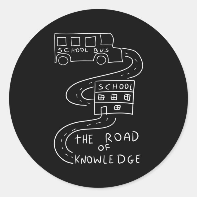 Adesivo Redondo Bus Driver the Road of Knowledge (Frente)