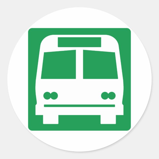 Adesivo Redondo Bus Parar Sinal de Estrada (Frente)