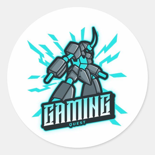 Adesivo Redondo Busca de jogos (Frente)