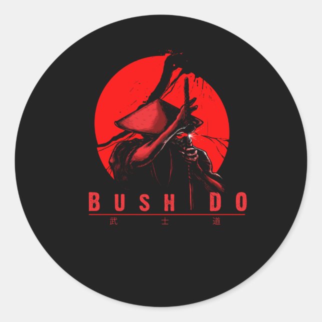 Adesivo Redondo Bushido (Frente)