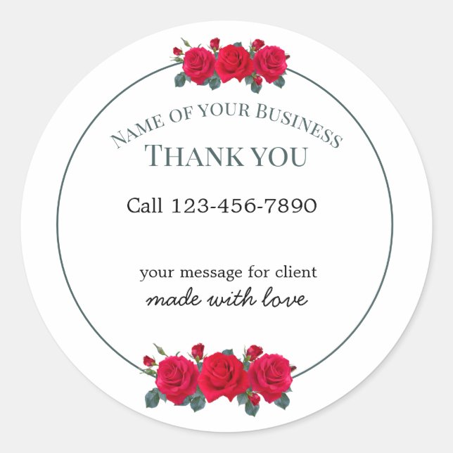 Adesivo Redondo business editable sticker (Frente)