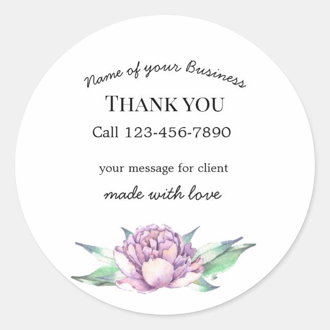 Adesivo Redondo business editable sticker (Frente)