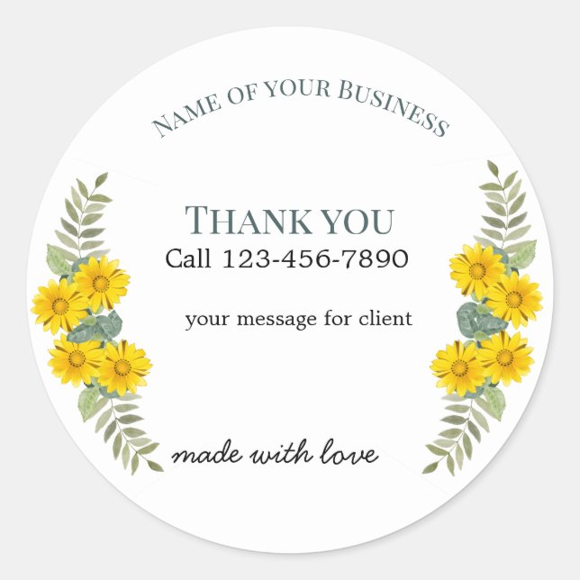 Adesivo Redondo business editable sticker (Frente)