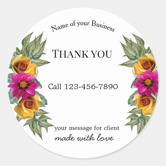 Adesivo Redondo business editable sticker (Frente)