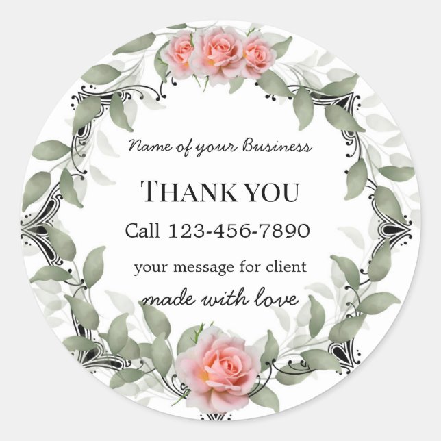 Adesivo Redondo business editable sticker (Frente)