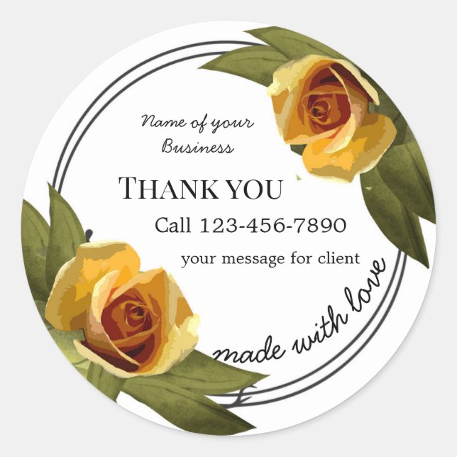 Adesivo Redondo business editable sticker (Frente)