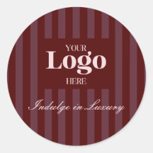 Business Logo Luxury Burgundy Stripes