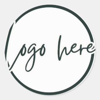 Adesivo Redondo Business Logo Simple Stickers