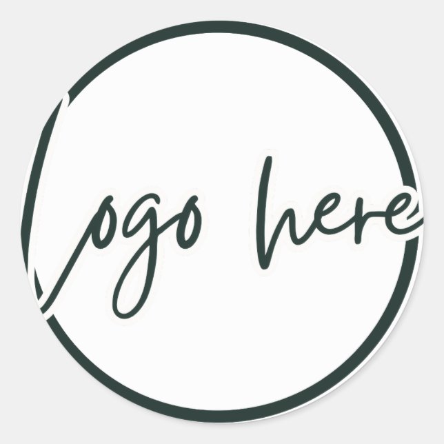 Adesivo Redondo Business Logo Simple Stickers (Frente)