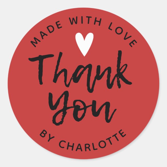 Adesivo Redondo Business Obrigado Sticker (Frente)