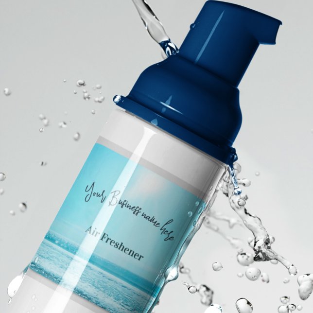 Adesivo Redondo Business Product Label Summer Blue Beach Cena (Criador carregado)