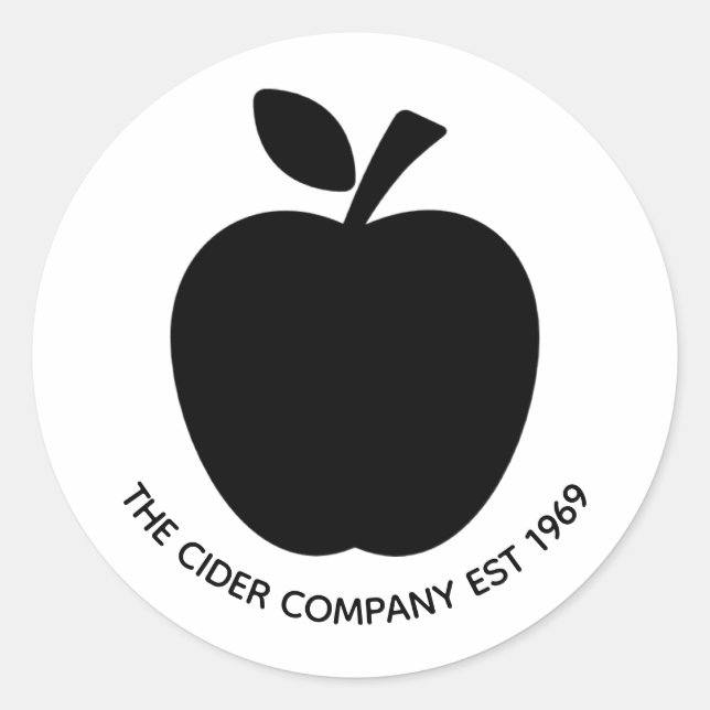 Adesivo Redondo Business Promotional Stickers - The Cider Company (Frente)